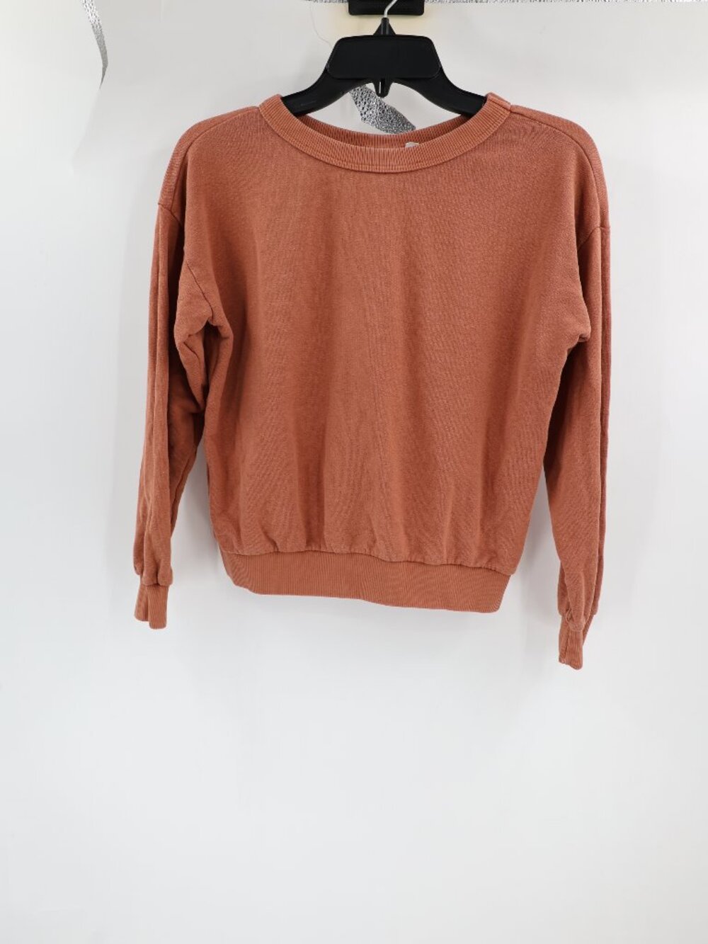 Jungmaven Sweatshirt Women XS Hemp Organic Cotton Crewneck Long Sleeve Brown